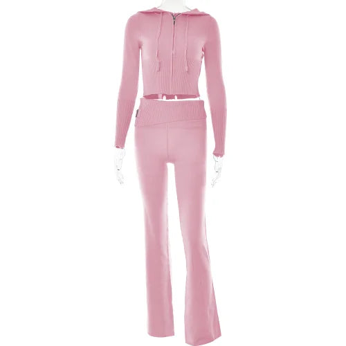 Comfortable Soft Loungewear Set | Nora Women's Cosy Outfit-Pink-S-State of Style