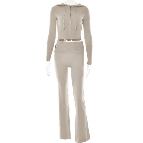 Comfortable Soft Loungewear Set | Nora Women's Cosy Outfit-White-S-State of Style