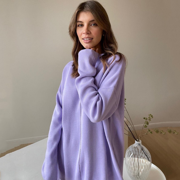 Comfortable Soft Warm Loungewear Set | Women's Relaxed Fit-Blue-One-Size-State of Style