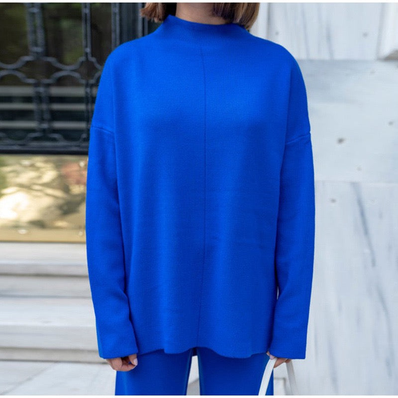 Comfortable Soft Warm Loungewear Set | Women's Relaxed Fit-Blue-One-Size-State of Style