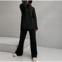 Comfortable Soft Warm Loungewear Set | Women's Relaxed Fit-Blue-One-Size-State of Style