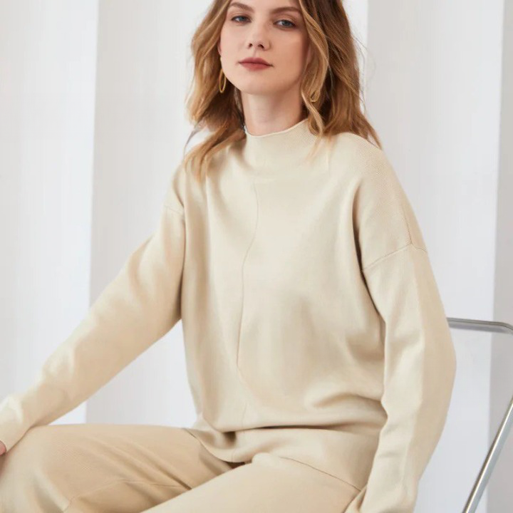 Comfortable Soft Warm Loungewear Set | Women's Relaxed Fit-Blue-One-Size-State of Style