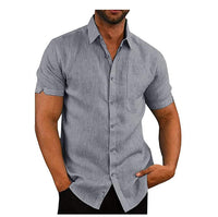 Comfortable & Stylish Breathable Men's Polo Shirt with Button Placket – Narek-Gray-M-State of Style
