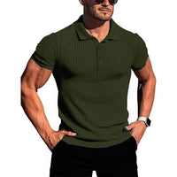 Comfortable & Stylish Breathable Men's Polo Shirt with Button Placket – Nevan-Olive green-S-State of Style