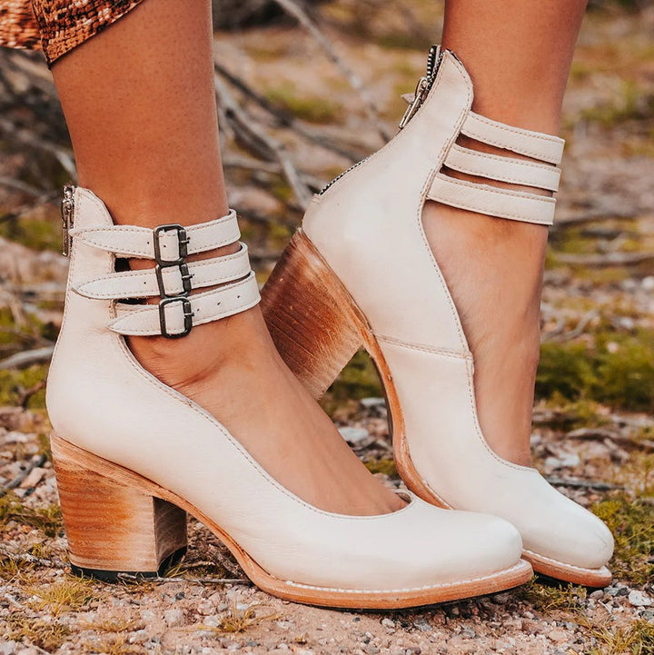 Comfortable & stylish women's leather shoes with non-slip sole – Amalia-White-2.5-State of Style