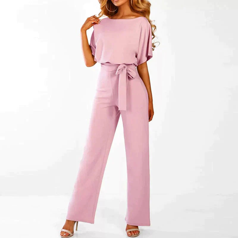 Comfortable Summer Jumpsuit - Luna-Pink-S-State of Style