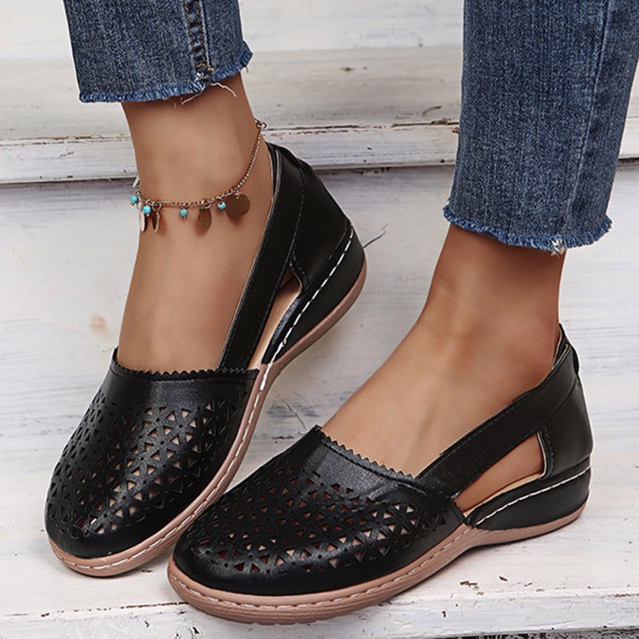 Comfortable Summer Shoes for Women - Melina-Black-4-State of Style