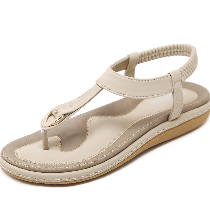 Comfortable summer shoes with a heel for ladies – Marisa (Now 1+1 Free!)-Beige-3.5-State of Style