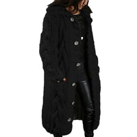 Comfortable Thick Knit Cardigan - Emma-Black-S-State of Style