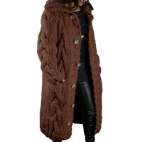 Comfortable Thick Knit Cardigan - Emma-Brown-S-State of Style