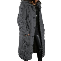 Comfortable Thick Knit Cardigan - Emma-Dark grey-S-State of Style