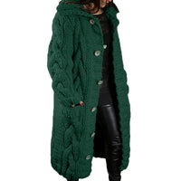 Comfortable Thick Knit Cardigan - Emma-Green-S-State of Style
