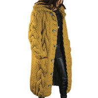 Comfortable Thick Knit Cardigan - Emma-Yellow-S-State of Style