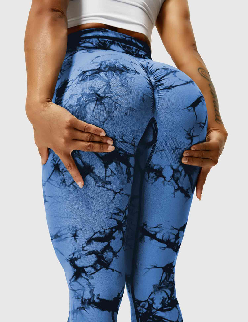 Comfortable Tie Dye Leggings - Ivy-Black Blue-S-State of Style