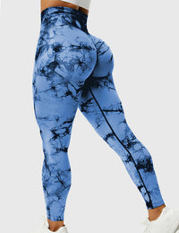 Comfortable Tie Dye Leggings - Ivy-Black Blue-S-State of Style
