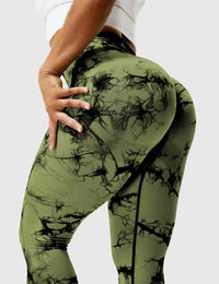 Comfortable Tie Dye Leggings - Ivy-Black Blue-S-State of Style