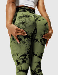 Comfortable Tie Dye Leggings - Ivy-Black Blue-S-State of Style