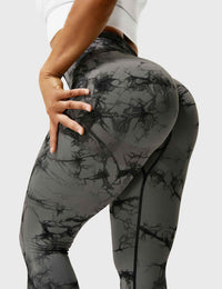 Comfortable Tie Dye Leggings - Ivy-Black Blue-S-State of Style