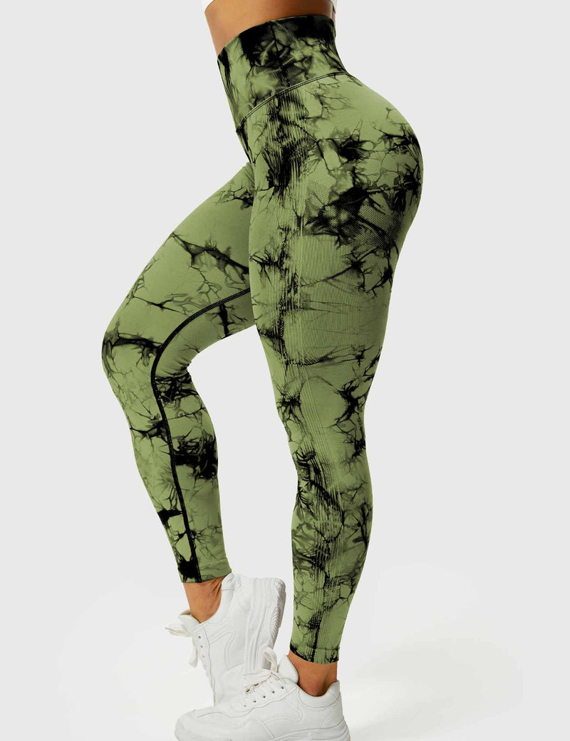 Comfortable Tie Dye Leggings - Ivy-Black Blue-S-State of Style