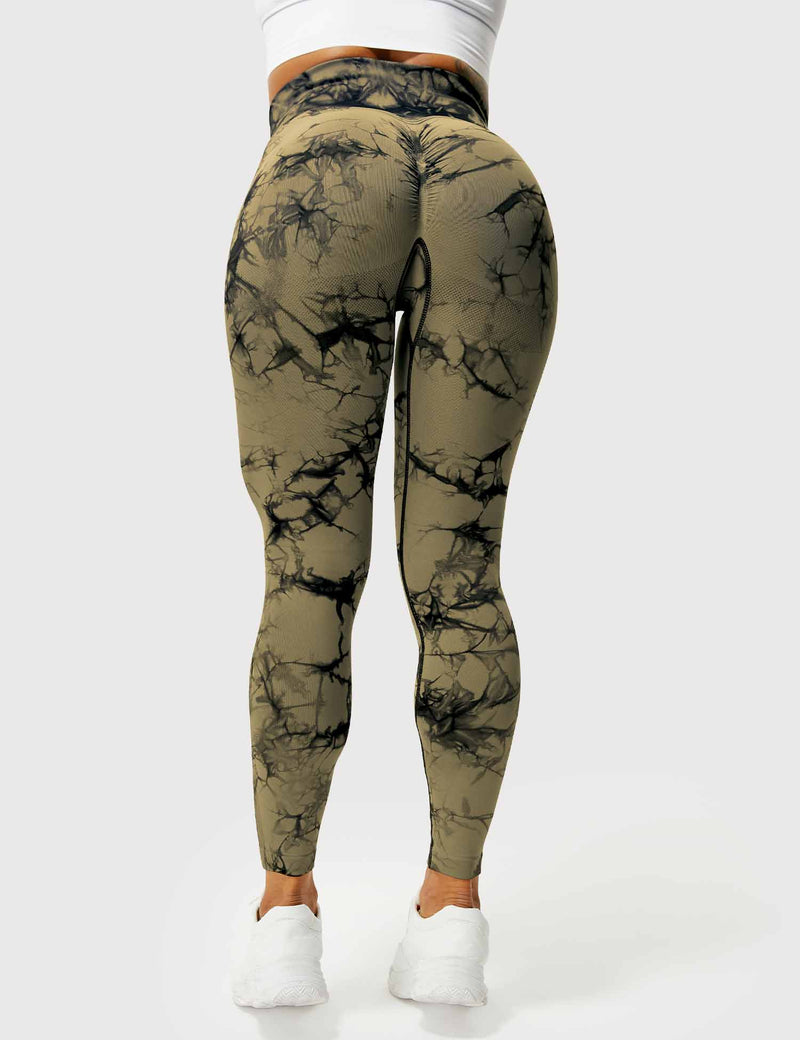 Comfortable Tie Dye Leggings - Ivy-Black Blue-S-State of Style