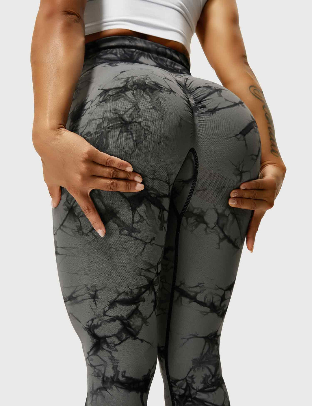 Comfortable Tie Dye Leggings - Ivy-Black Blue-S-State of Style