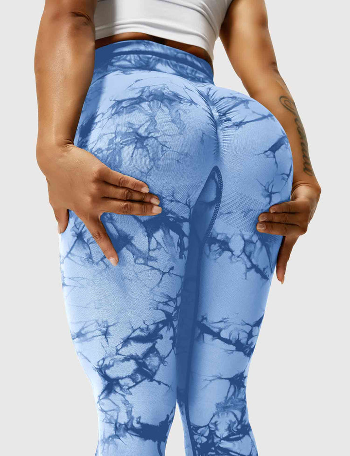 Comfortable Tie Dye Leggings - Ivy-Black Blue-S-State of Style