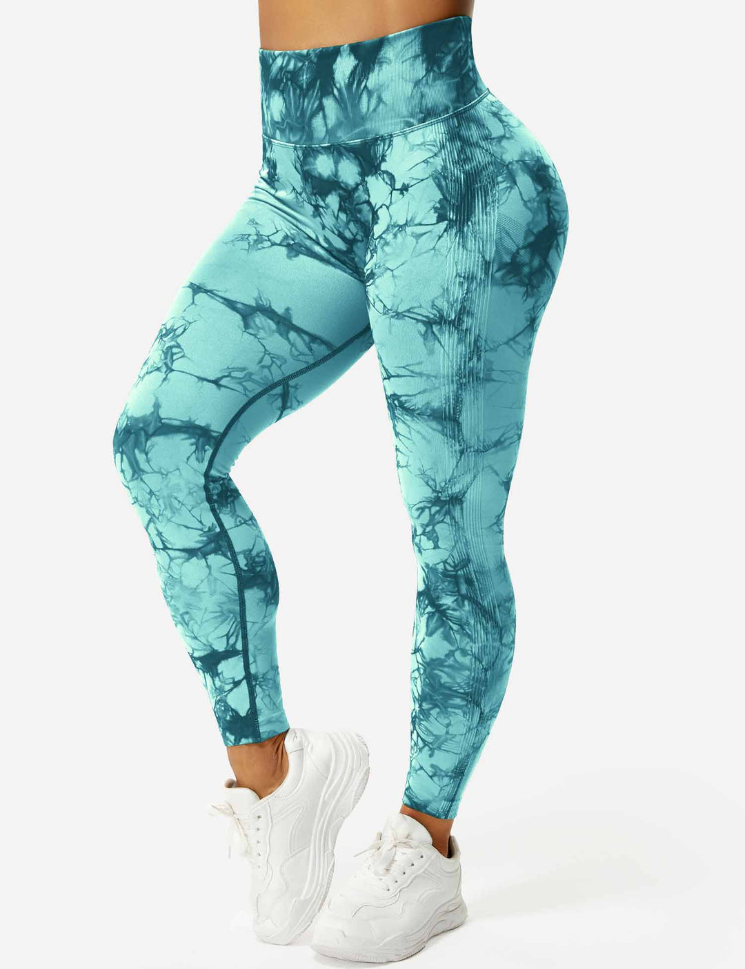 Comfortable Tie Dye Leggings - Ivy-Black Blue-S-State of Style