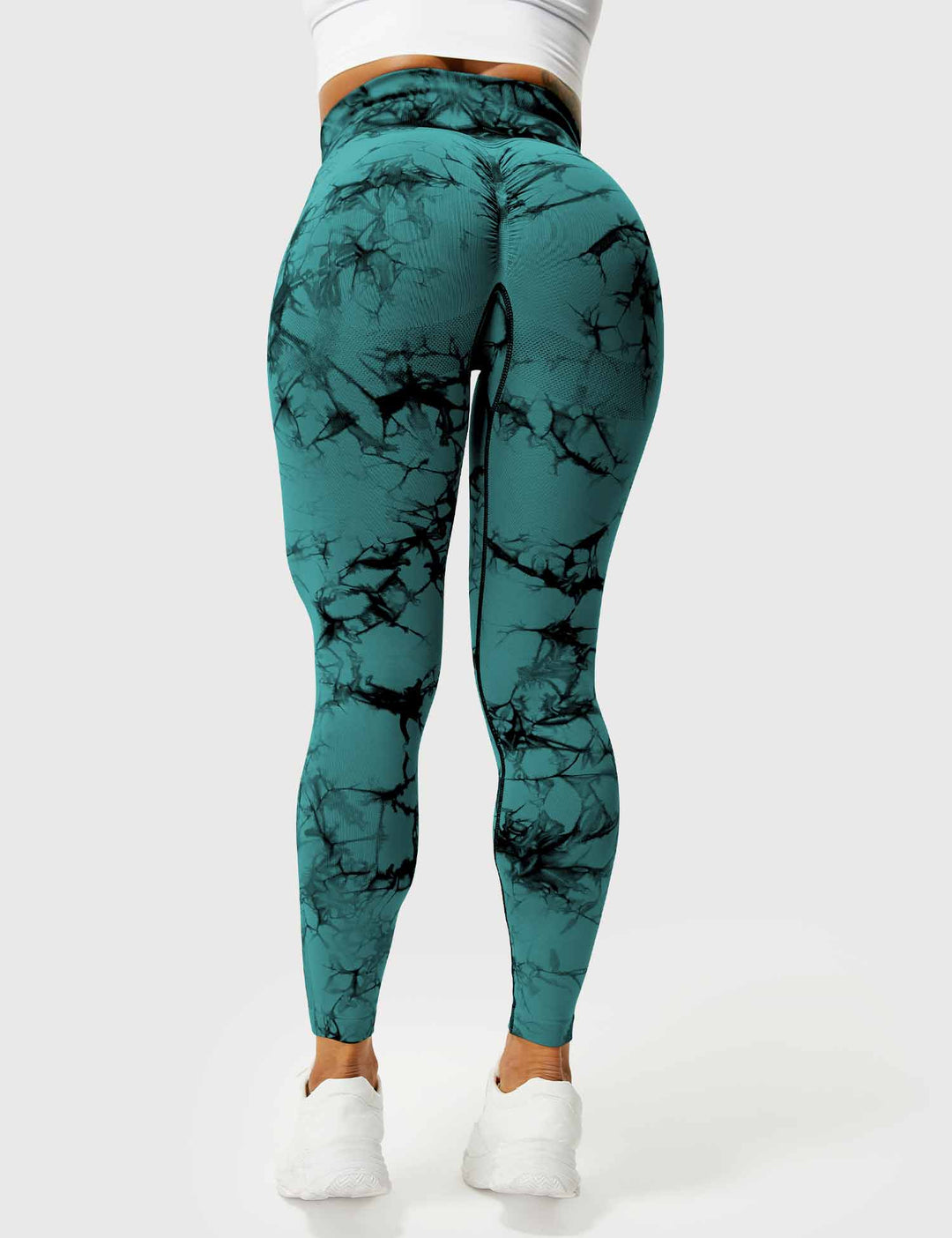 Comfortable Tie Dye Leggings - Ivy-Black Blue-S-State of Style