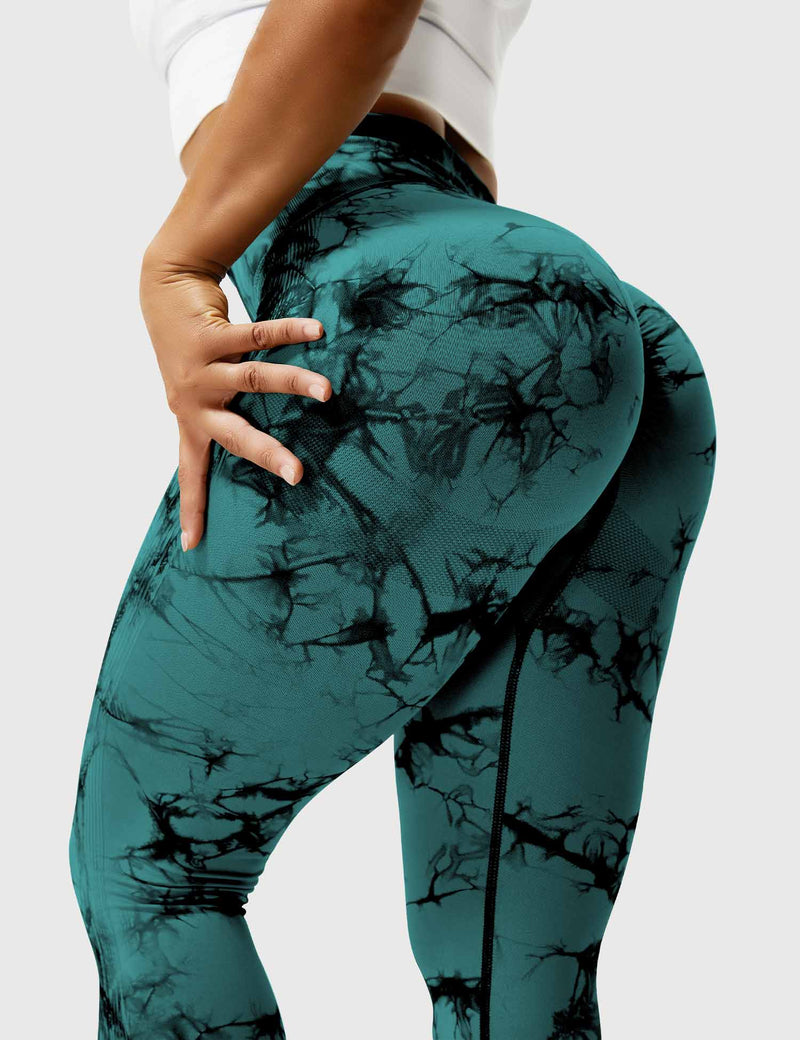 Comfortable Tie Dye Leggings - Ivy-Black Blue-S-State of Style