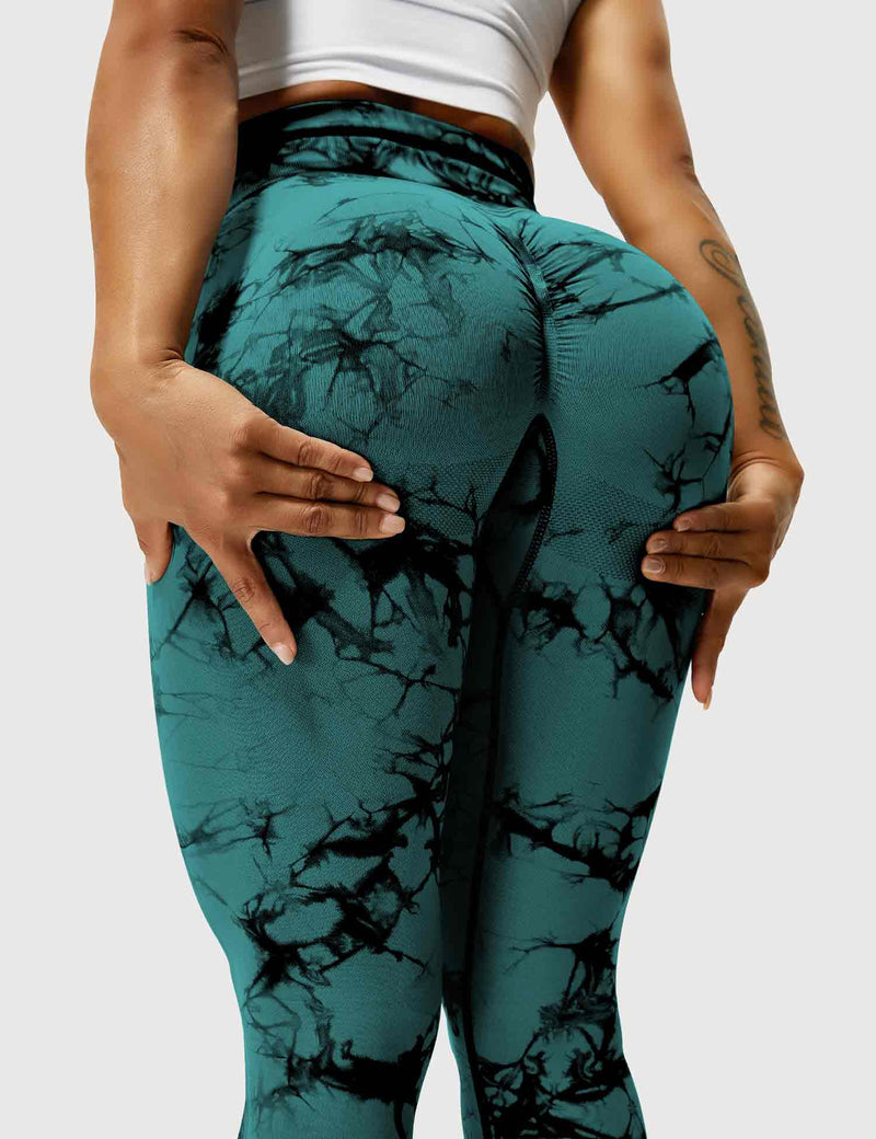 Comfortable Tie Dye Leggings - Ivy-Black Blue-S-State of Style