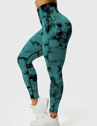 Comfortable Tie Dye Leggings - Ivy-Black Blue-S-State of Style