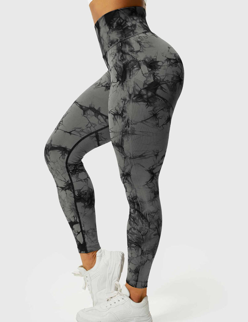 Comfortable Tie Dye Leggings - Ivy-Black Blue-S-State of Style