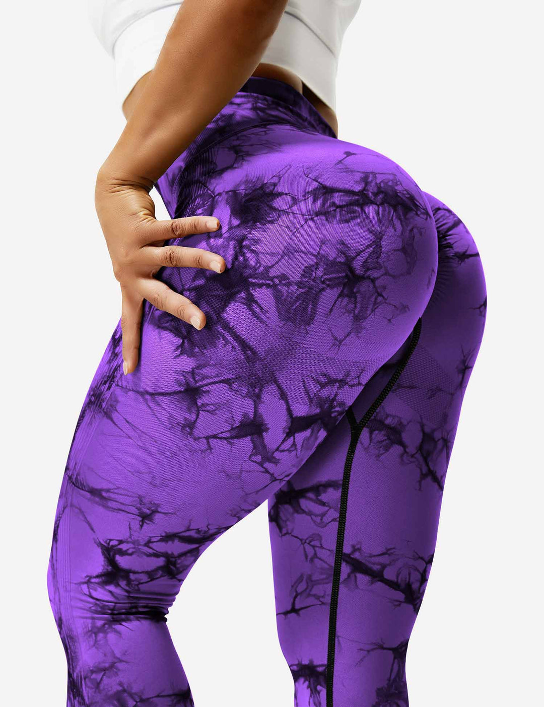 Comfortable Tie Dye Leggings - Ivy-Black Blue-S-State of Style