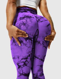 Comfortable Tie Dye Leggings - Ivy-Black Blue-S-State of Style
