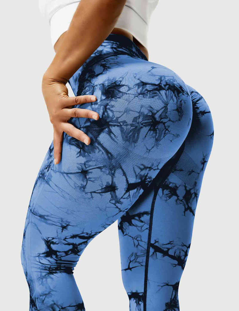 Comfortable Tie Dye Leggings - Ivy-Black Blue-S-State of Style