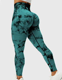 Comfortable Tie Dye Leggings - Ivy-Blue Green-S-State of Style