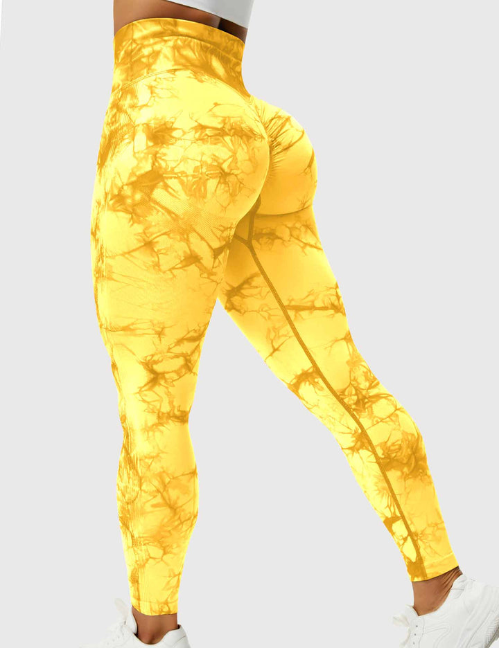 Comfortable Tie Dye Leggings - Ivy-Yellow-S-State of Style