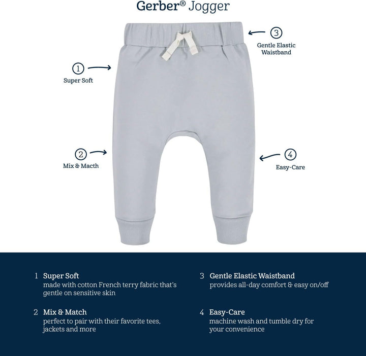 Comfortable Toddler Jogging Pants - 3-Pack Essentials-Black-12-18 months-State of Style