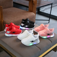 Comfortable Toddler Sneakers with LED Lights - GlowSteps-Pink-5-6-State of Style