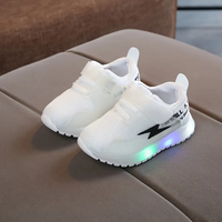 Comfortable Toddler Sneakers with LED Lights - GlowSteps-White-5-6-State of Style