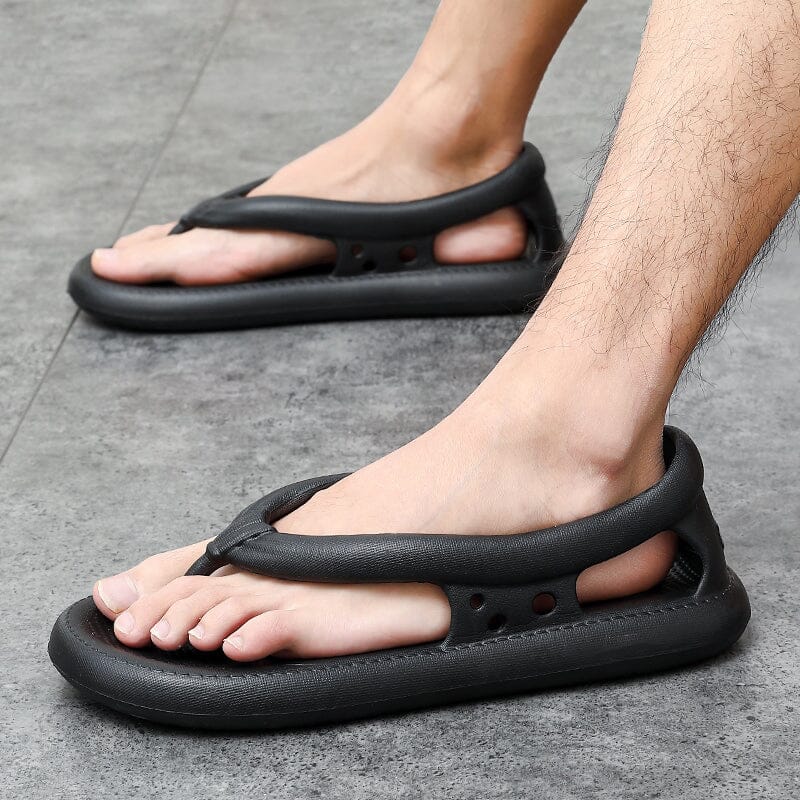 Comfortable, ultra-lightweight, waterproof & foldable summer toe sandals – Eva-Black-3-3.5-State of Style