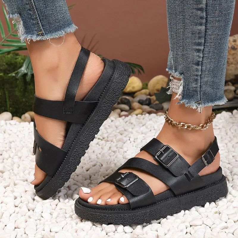 Comfortable vegan sandals for seniors with slip-resistant sole – Caitlyn-Black-3.5-State of Style