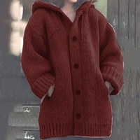 Comfortable Warm Women's Cardigan - Sophie-Red-S-State of Style