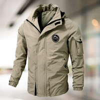 Comfortable Windproof Men's Bomber Jacket - Jasper-Khaki-M-State of Style