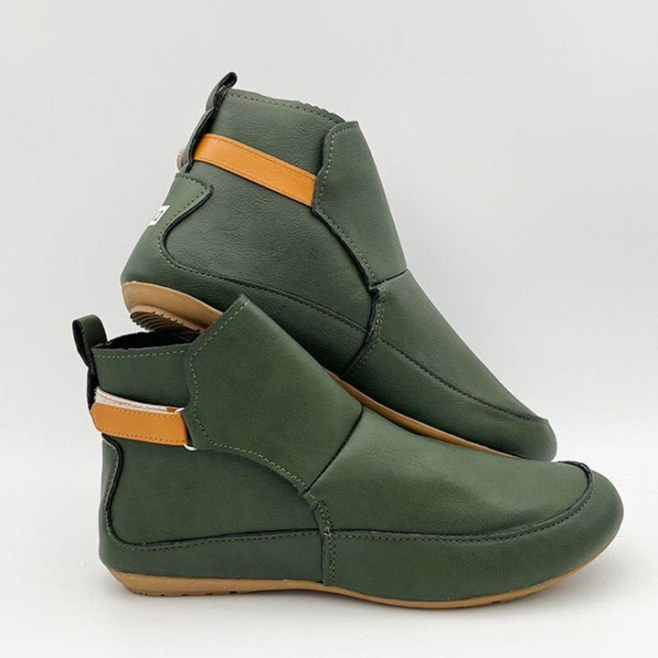 Comfortable Women's Ankle Boots - ErgoFit-Green-5-State of Style