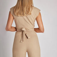 Comfortable Women's Jumpsuit - Lucia-White-S-State of Style