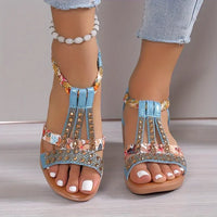 Comfortable Women's Orthopaedic Wedge Sandals with Soft Sole – Marla-Blue-3-State of Style