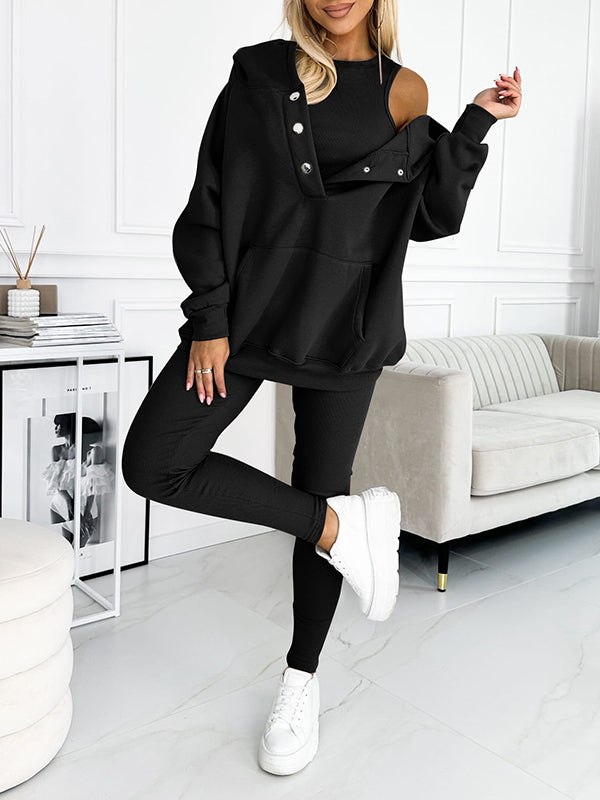 Comfortable Women's Set - Elodie-Black-S-State of Style
