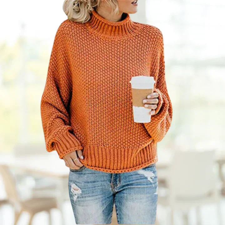Comfortable Women's Sweater - Mia-Orange-S-State of Style