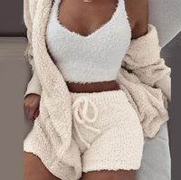 Comfortable Women's Top and Skirt Set-Beige-S-State of Style
